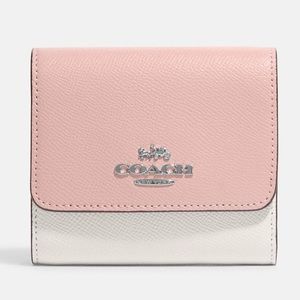 COACH pink & Cream Trifold wallet
